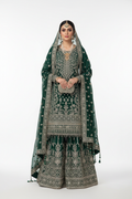 Emerald Green Bridal Sharara Set - KADZE Bridals Edit 2026