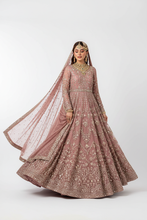 Dusty Rose Bridal Anarkali Suit - KADZE Bridals Edit 2026
