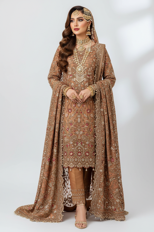 Copper Gold Embroidered Bridal Suit - KADZE Bridals Edit 2026